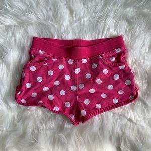 Falls Creek Girls Pink Polka Dot Pocketed Shorts